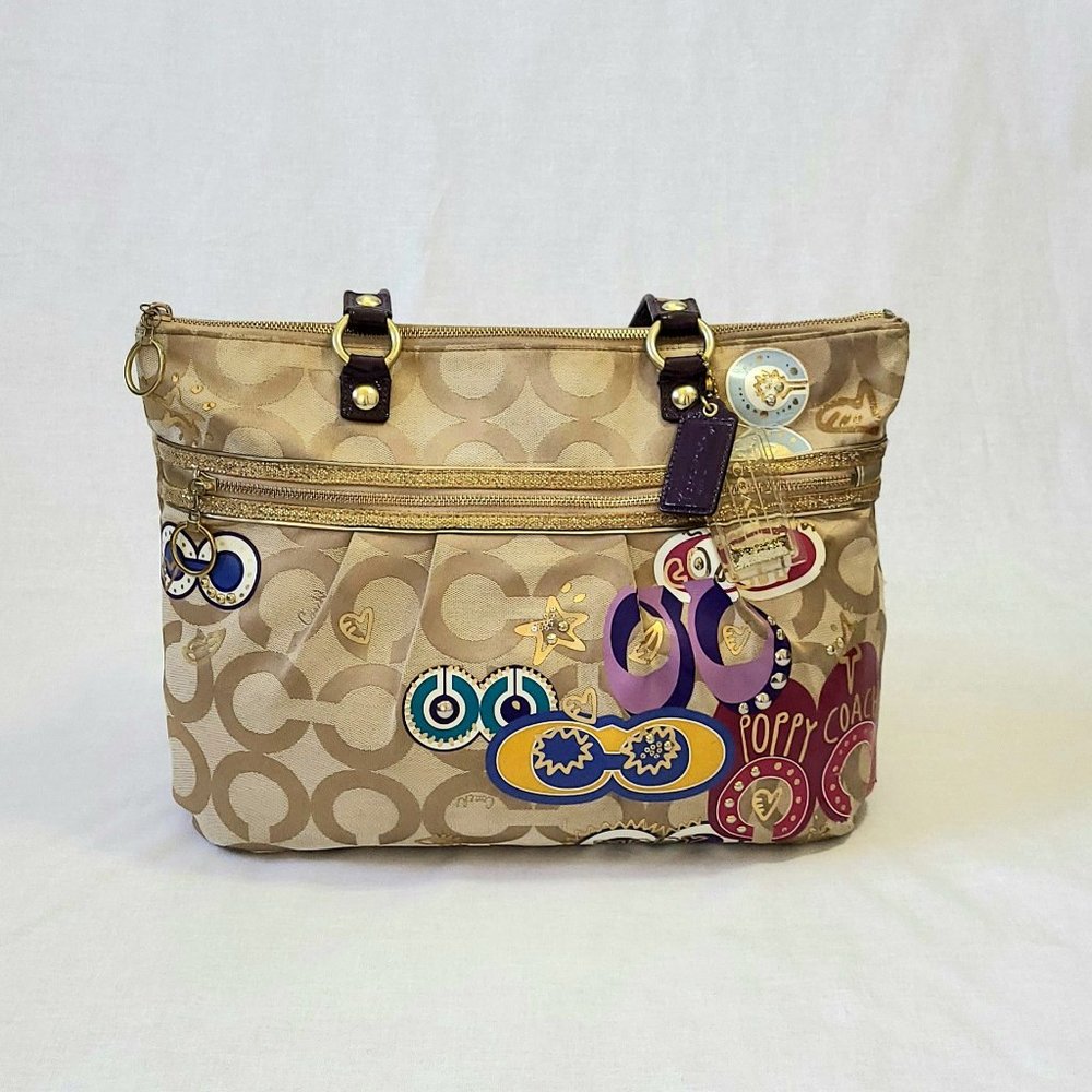 Coach Poppy Limited Edition Pop C Applique Tote